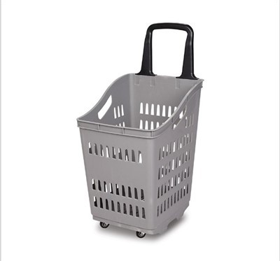 Cistella de plàstic de 4 rodes de gran capacitat